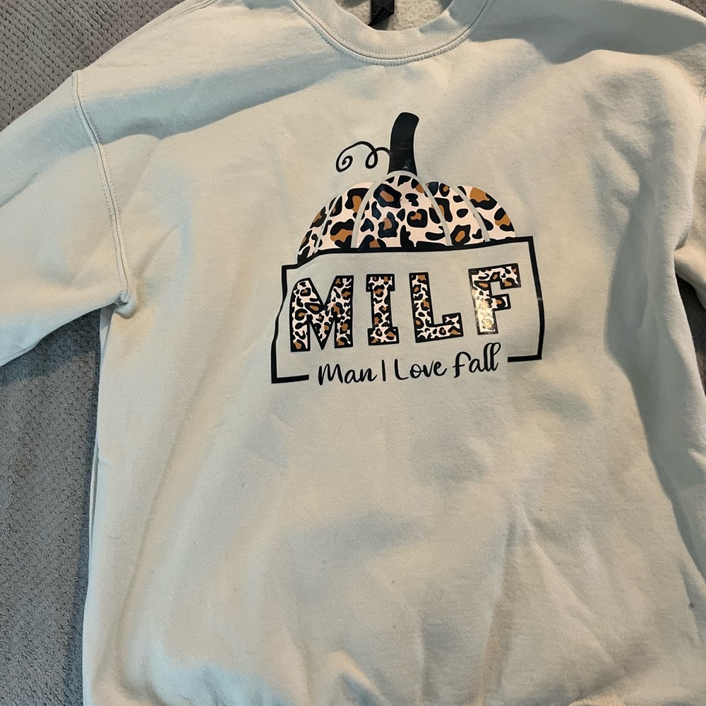 Gildan Cream Graphic Sweatshirt